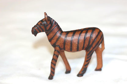 Set of 5 Carved Wooden Safari animals. Olive Wood Elephant, Hippo, Zebra, lion and Giraffe figurines. African Christmas gift ready to Ship