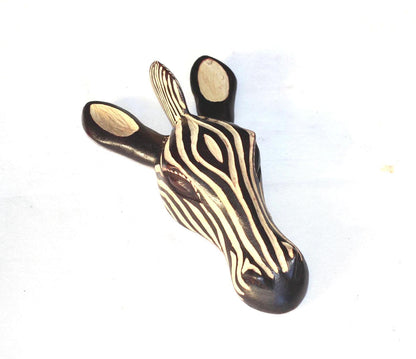 Olive wood Zebra Head Wall Decor Trophy. Lifelike fully Zimbabwean Handcarved African  Art gifts. Ready to Ship Worldwide