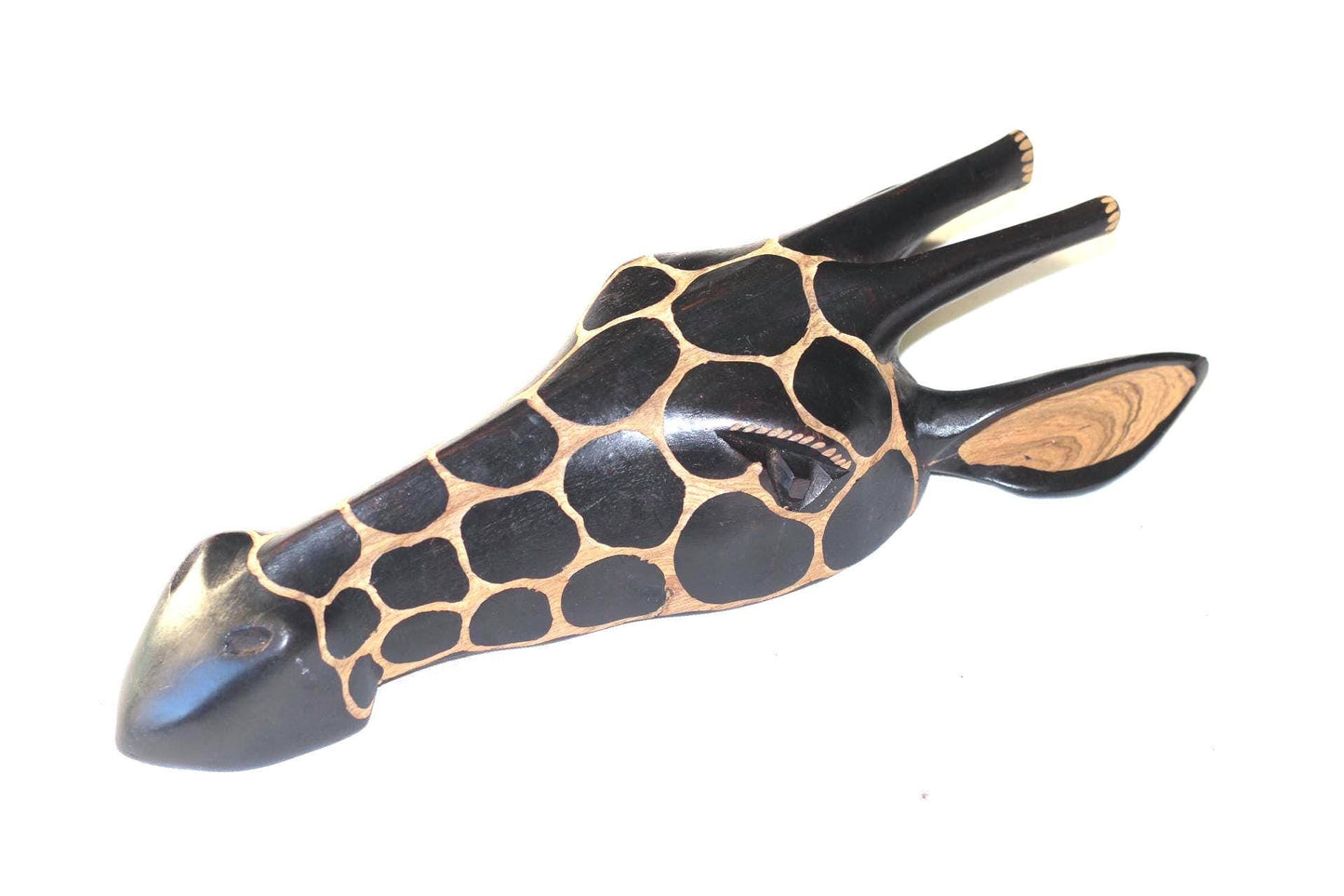 Olive wood Giraffe Head Trophy wall decor Mask. Lifelike fully Zimbabwean Handcarved African  Art gifts. Ready to Ship Worldwide