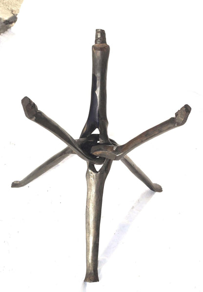 African Handcarved Wood 3 legged interlocking Side table or Bowl Stand for indoor and outdoors decor. Dining room/Office decor ready to Ship