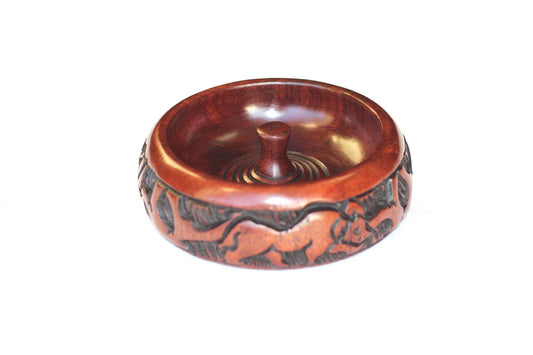 Malawian Rosewood handcarved Ashtray. Unique African Handmade Gifts perfect for Wedding, Birthday, anniversary.  Ready to Ship Worldwide