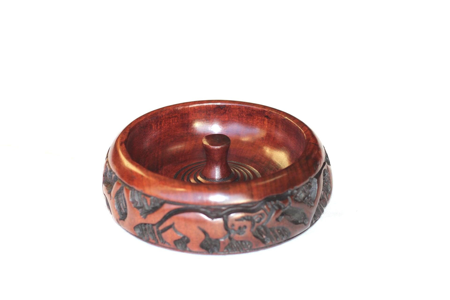 Malawian Rosewood handcarved Ashtray. Unique African Handmade Gifts perfect for Wedding, Birthday, anniversary.  Ready to Ship Worldwide