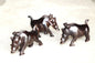 Set of 3 Fine Art Wild Boar /Warthog Ebony wood Handcarved figurine. Zambian Wildlife Carving. Smooth African Masterpiece Pig Art Decor Gift