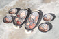 Set of 6 Zebra and Giraffe Print Olive wood Carved and Painted bowls. Lightweight wooden dry snacks bowls, African art, Animal print Decor