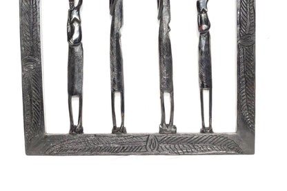 Ebony Wood Masaai Couples on single Frame. Carved Wood Wall Decor. Unique African Art Housewarming/Wedding Gifts. Office Décor Hangings.