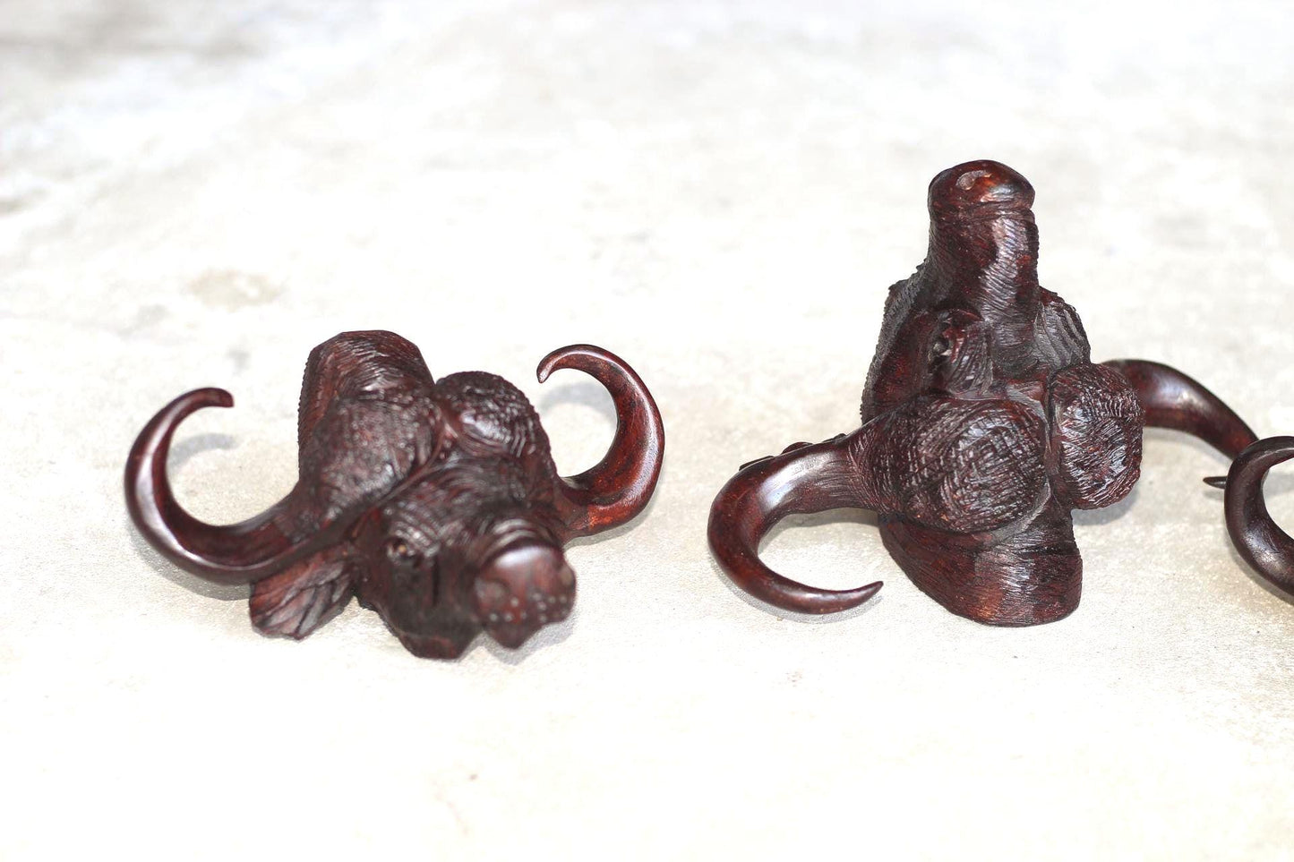 Water Buffalo head Ironwood carved Door Handle. Lifelike fully detailed Zimbabwean Handcarved African Big Five Art gift Ready to Ship.