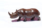 Smooth handcarved Walking Ironwood Rhino Sculpture. Zambian lifelike Safari Animals figurine. Unique African Big Five Art gift ready to Ship