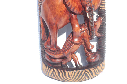 Large 82cm Animal Themed Olive wood carved Wall Decor Panel. Safari animals art, Giraffes, Elephant, Antelope, Crocodile Handcarved gift