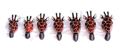 Brown Olive wood Giraffe Head Trophy wall decor Mask. Lifelike fully Zimbabwean Handcarved African  Art gifts. Ready to Ship Worldwide