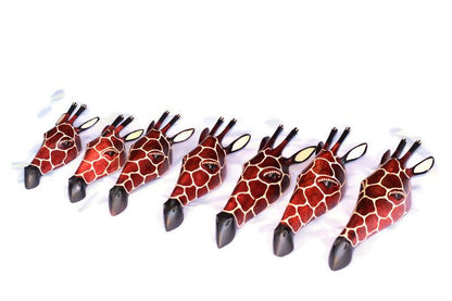 Brown Olive wood Giraffe Head Trophy wall decor Mask. Lifelike fully Zimbabwean Handcarved African  Art gifts. Ready to Ship Worldwide