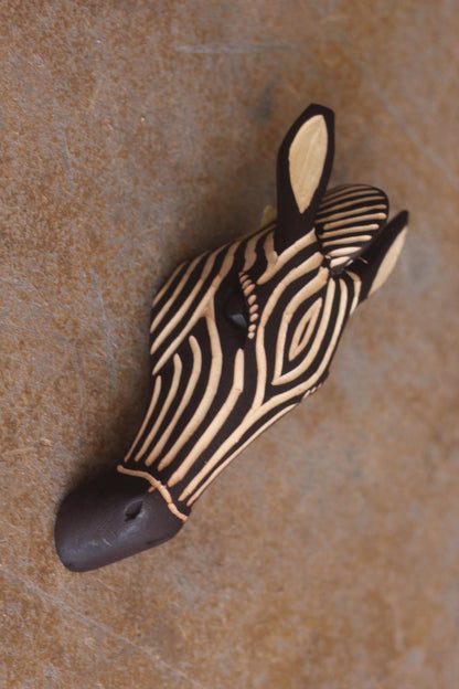 Olive wood Zebra Head Wall Decor Trophy. Lifelike fully Zimbabwean Handcarved African  Art gifts. Ready to Ship Worldwide