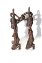 Malawian handvarced Yoruba Ironwood Handcarved Wedding chain of Marriage. African Tribal art Decor