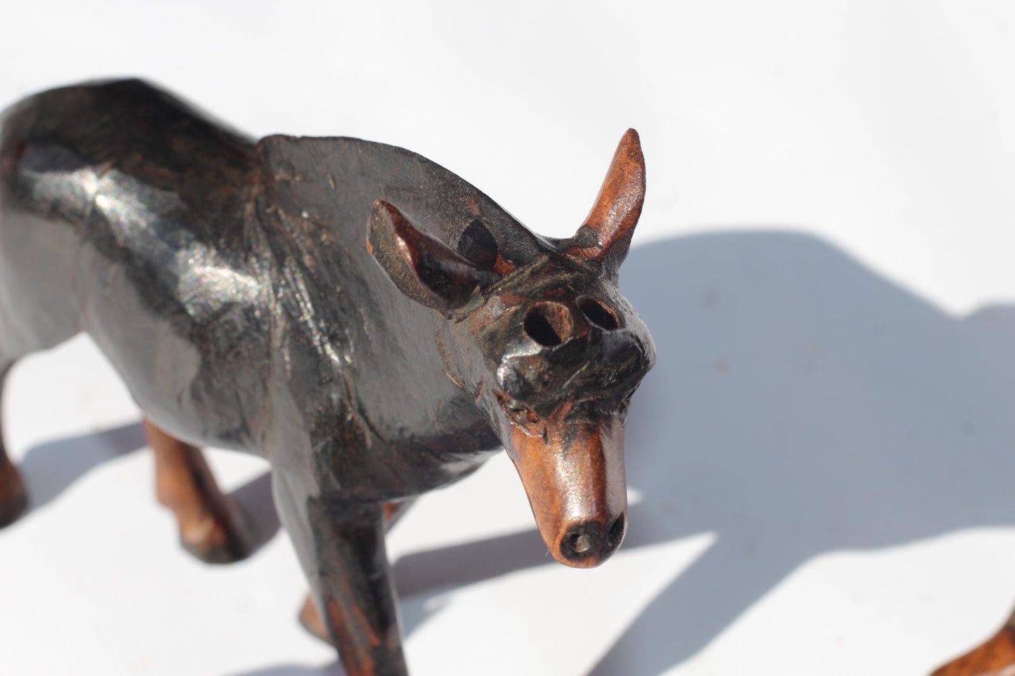 African Sable Antelopes herd of 3 Handcarved olive Wood decor figurine. Zimbabwean Giant Sable Carving. Safari Animals Ready to Ship gift