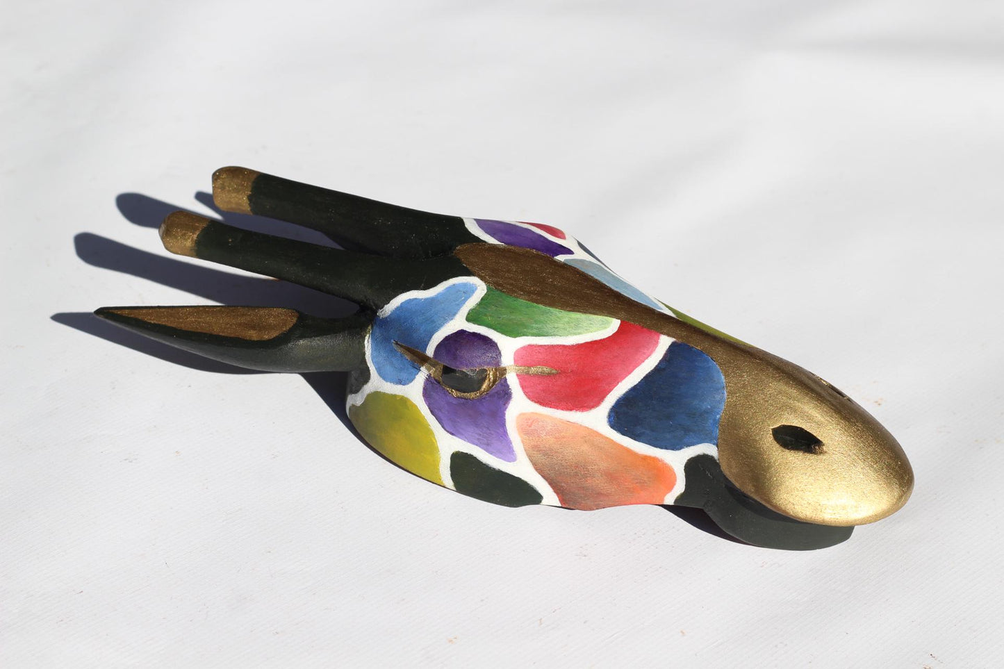 Painted Olive wood Giraffe Head Trophy wall decor Mask. Lifelike Zimbabwean Handcarved African  Art gifts by Philip Dokwani. Ready to Ship
