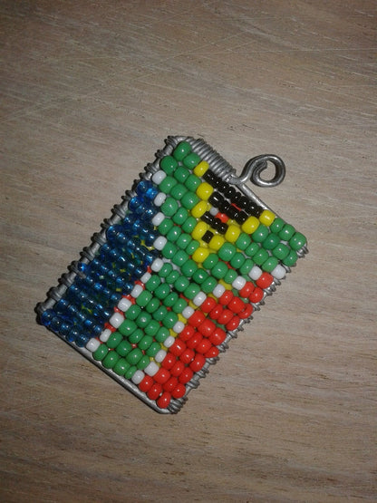 Set of Beads and wire keyrings. Beaded Zipper charms/Key holder  Country Flags . Theme Party thank you gifts for friends shipping Express