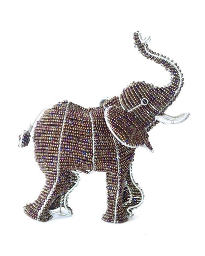 Custom order for Jenny : Giraffe,  Elephant,  Zebra Beaded Animals by Job Guwhe