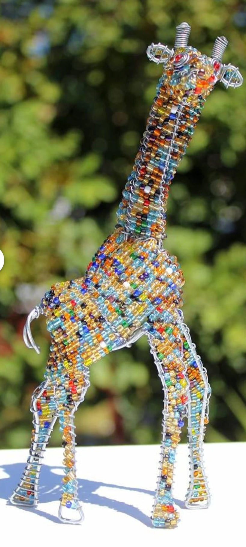 Custom order for Jenny : Giraffe,  Elephant,  Zebra Beaded Animals by Job Guwhe